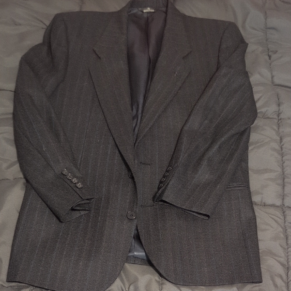 Authentic‎ Lanvin Paris 40R Sports Coat Blazer Jacket Pin Stripe Medium